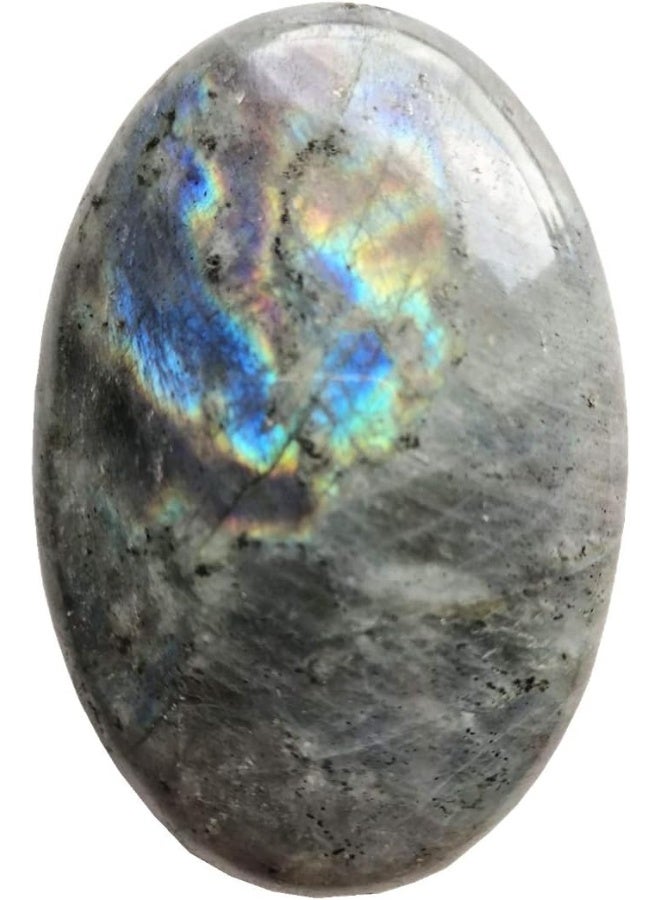 Loveliome Natural Moonstone Oval Polished Worry Stones, Healing Crystal Indoor Fountain Stones Massage Energy Anxiety Relief Items - Image 1